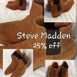 Steve Madden Men's Tan Chelsea Boots Size (8)